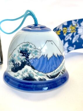 Japanese Wind Bell / Chime Arita porcelain wind chime Arita Fujisan